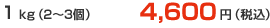 1kg(2～3個) 4600円(税込)